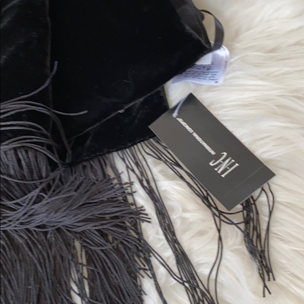 INC Embellished Velvet Wrap with Fringe - Picture 6 of 15